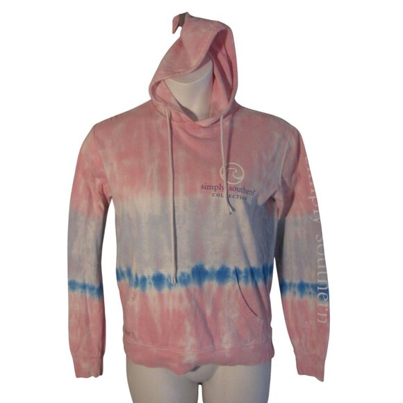 Simply Southern S Pink Tie Dye Sea Turtle Lightweight Hoodie Shirt - Picture 2 of 4